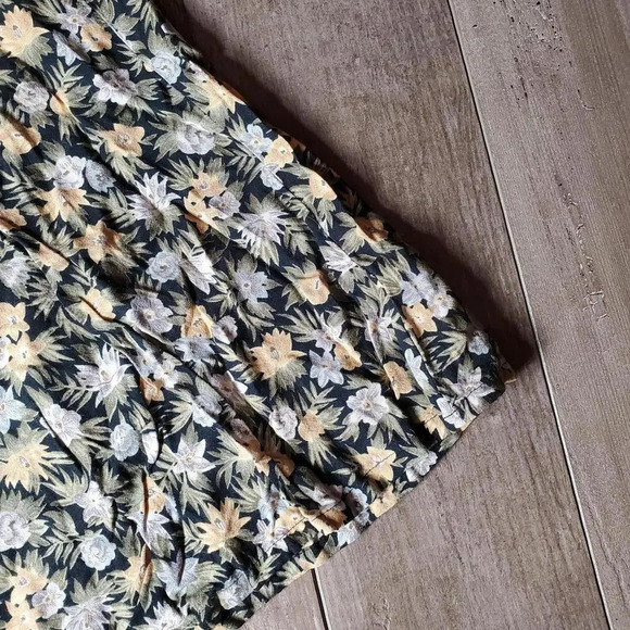 Sag Harbor Vintage Floral Pull On Slip Mini Skirt Size Large Schoolgirl EUC - Picture 12 of 14